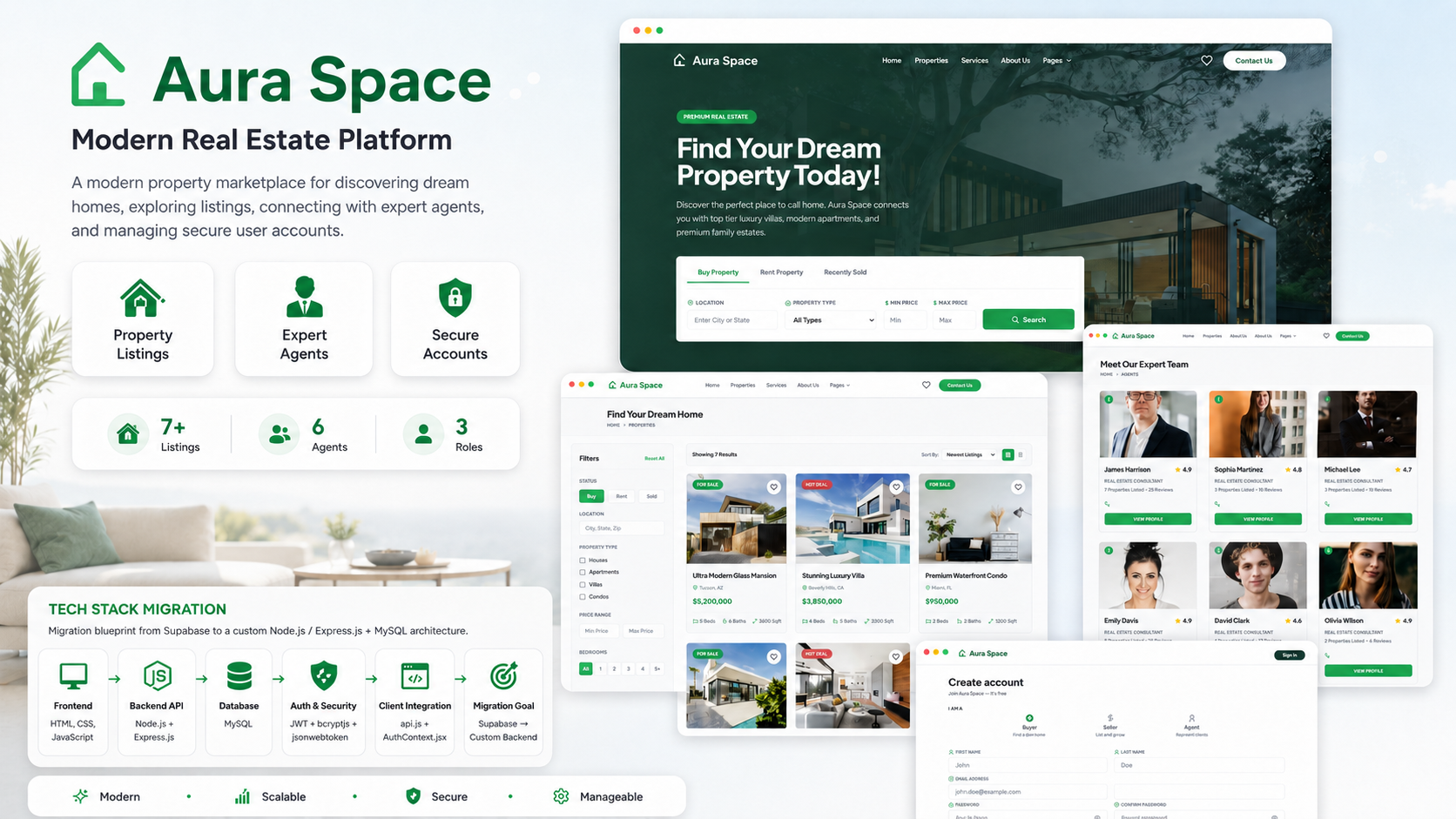 Aura Space — Modern Real Estate Platform